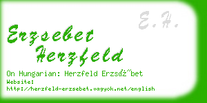 erzsebet herzfeld business card